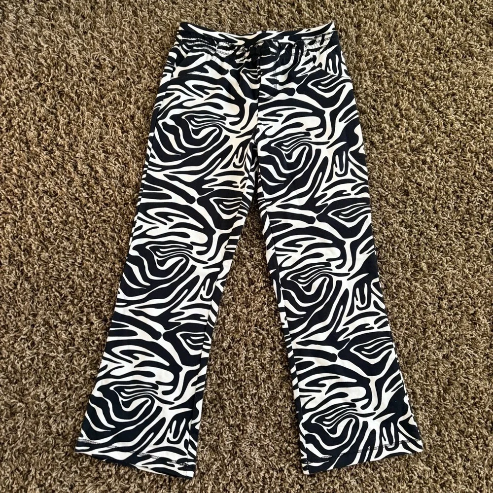 Carter's Black and White Zebra Pattern Pants